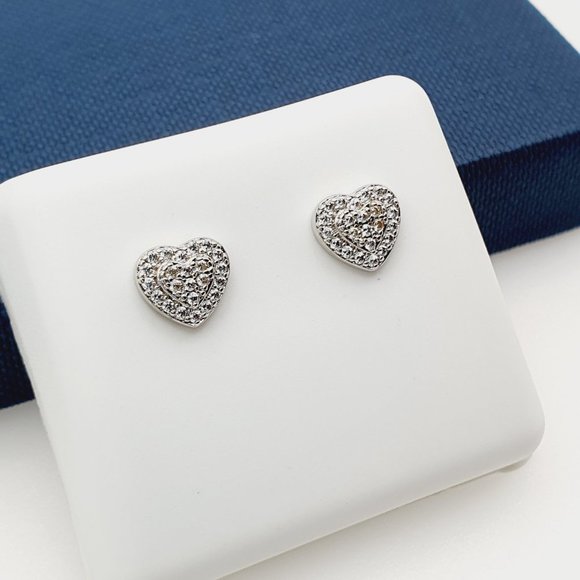 - "925 Sterling Silver Plated CZ Earrings, INUS1BR171 - Picture 3 of 9